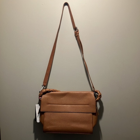 NWT Lia Numa made in Italy genuine leather bag braided strap optional crossbody - Picture 4 of 14